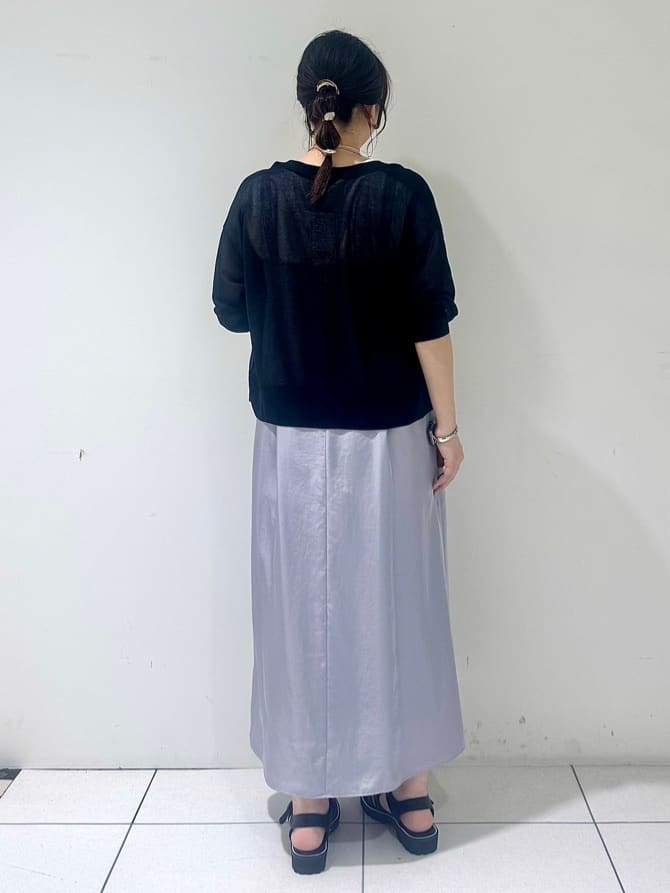 そんさんの「INDIVI｜【洗える／レイヤードにも活躍】ペプラムインナートップス」を使ったコーディネート