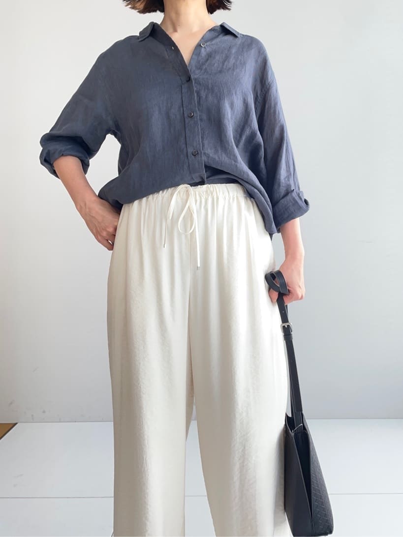 murayamaさんの「INDIVI｜【洗える／UVケア／SETUP可能】ドロストワイドパンツ」を使ったコーディネート