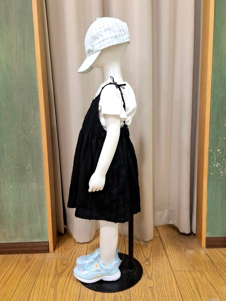 haruさんの「SHOO･LA･RUE｜◆【100-150cm/2点セット】ポコポコの表面感が魅力 楊柳キャミチュニック＋Tシャツ」を使ったコーディネート