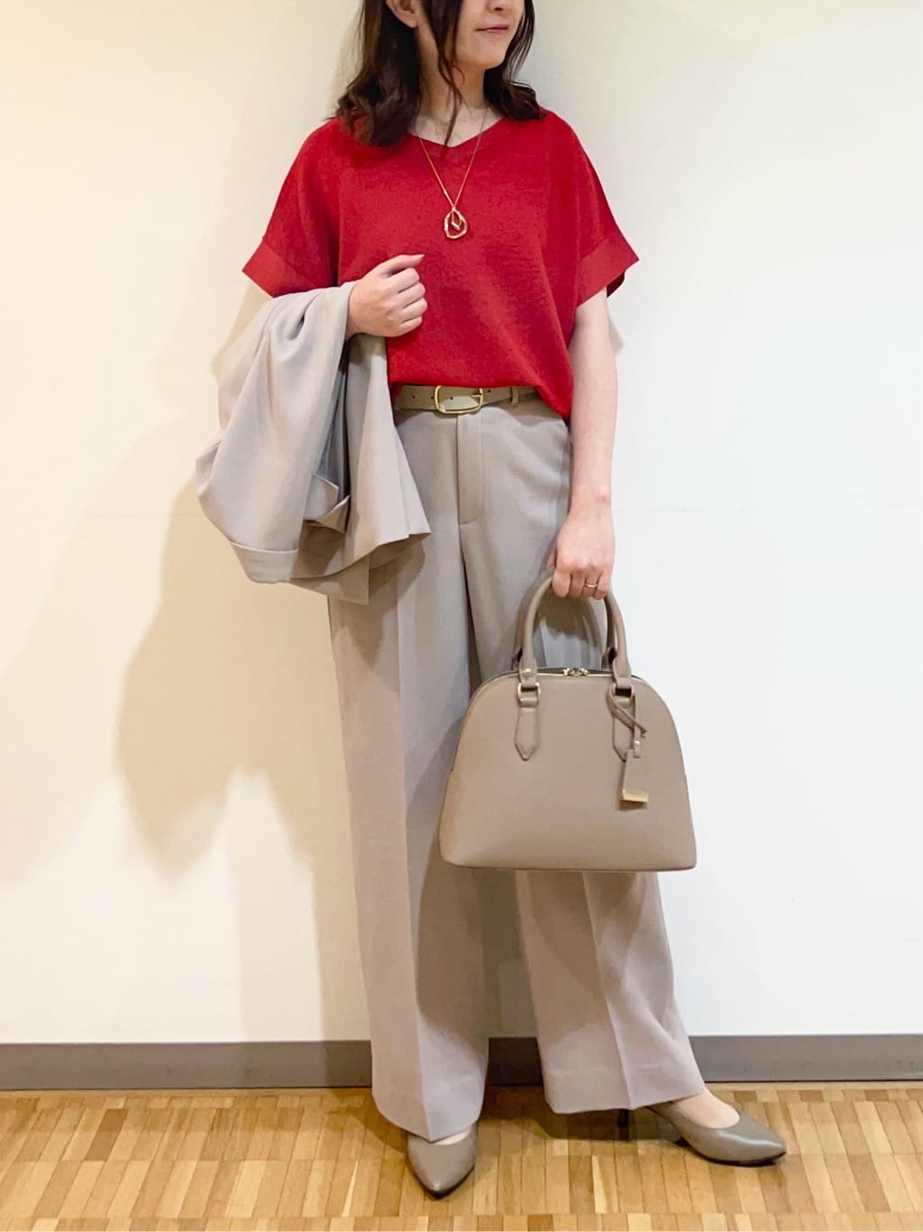 フナキさんの「UNTITLED｜◆【接触冷感/UV/セットアップ可能】ライトウェイト ワイドパンツ」を使ったコーディネート