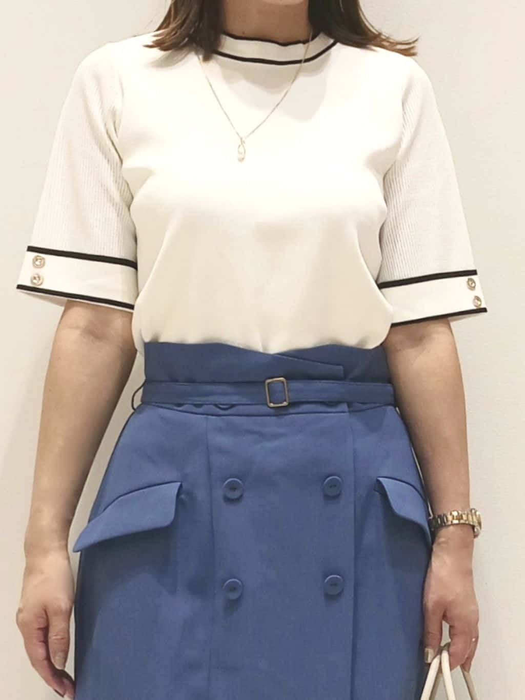 mizueさんの「grove｜◆軽やかに羽織る　リネンライクノーカラーブルゾン」を使ったコーディネート