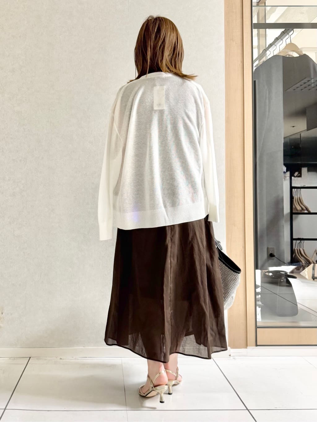 sayuさんの「UNTITLED｜◆【体型カバー/日除け】ドルマンスリーブ ガーターカーディガン」を使ったコーディネート