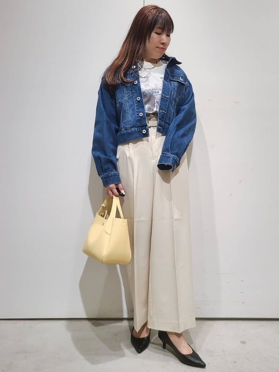 hmさんの「OPAQUE.CLIP｜◆ストレッチデニムジャケット【洗濯機洗い可】」を使ったコーディネート