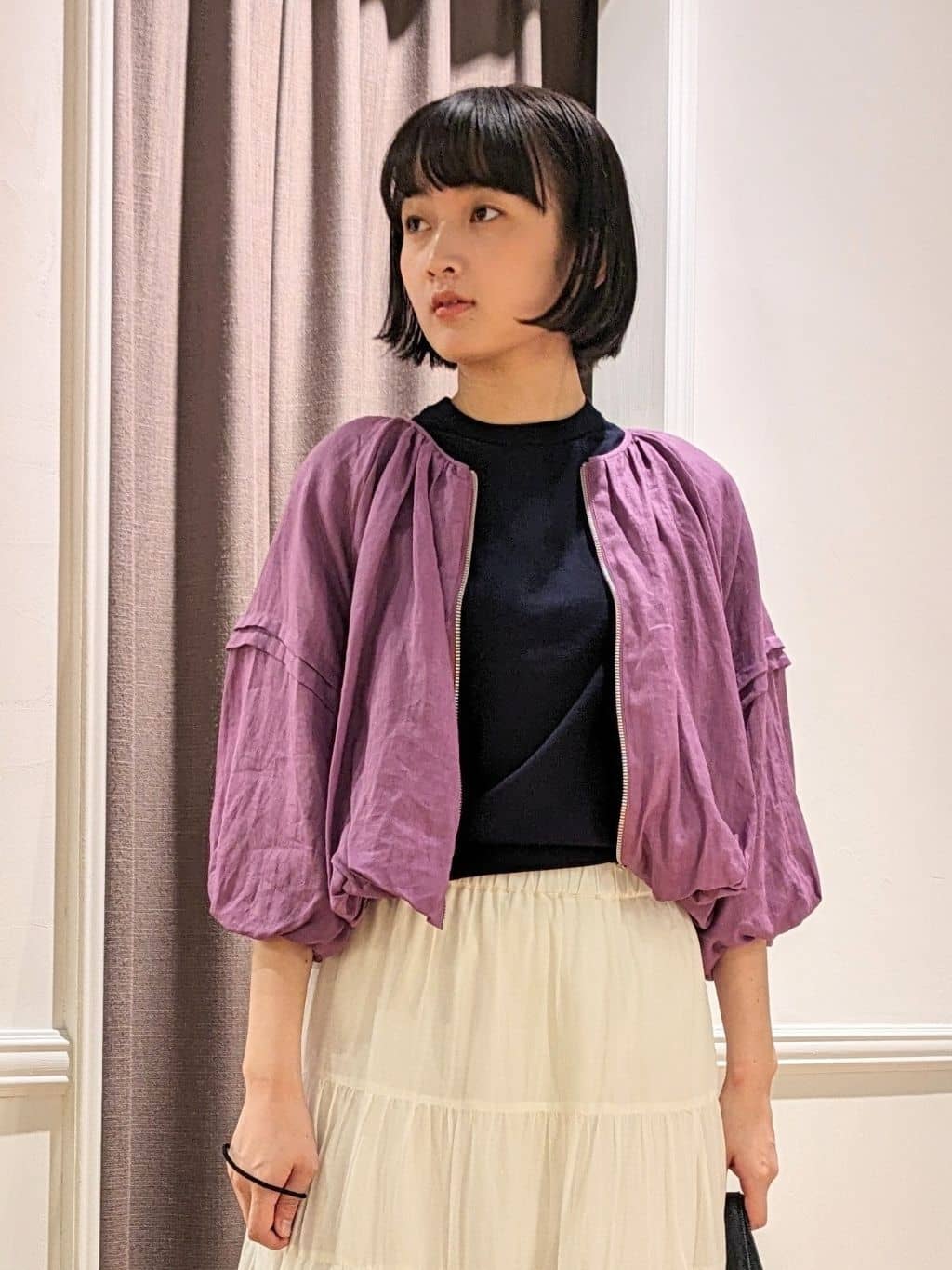saoriさんの「DRESSTERIOR｜◆洗える/コットンボイルティアードスカート」を使ったコーディネート