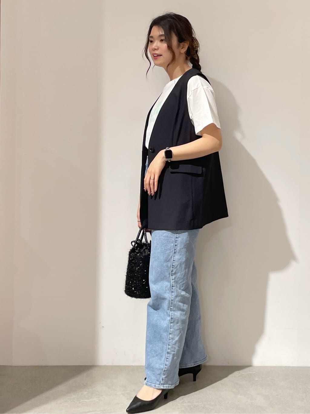 kanahoさんの「OPAQUE.CLIP｜◆フロッキーロゴTシャツ【洗濯機洗い可】」を使ったコーディネート