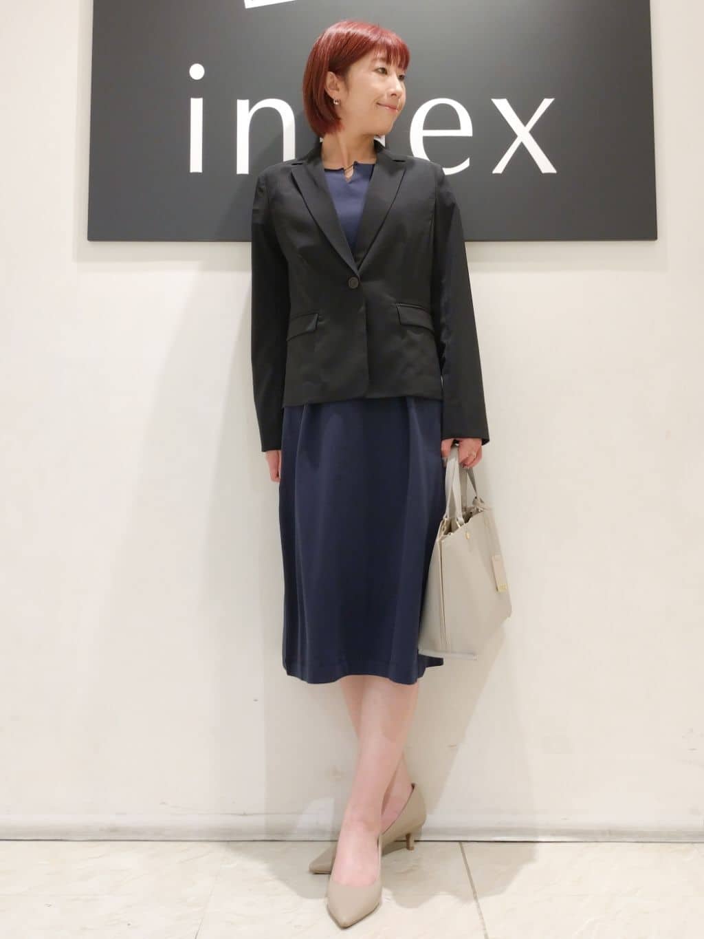 n.さんの「index｜◆ストレッチテーラードジャケット／セットアップ対応【洗える／抗ピル／接触冷感】」を使ったコーディネート
