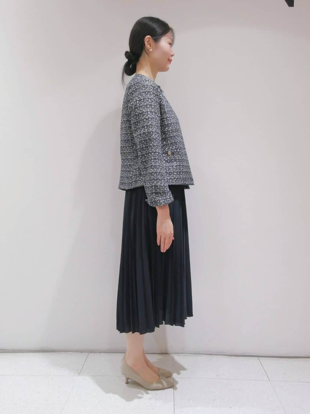 ayanoさんの「INDIVI｜◆【洗える】スタイルUPプリーツワンピース」を使ったコーディネート