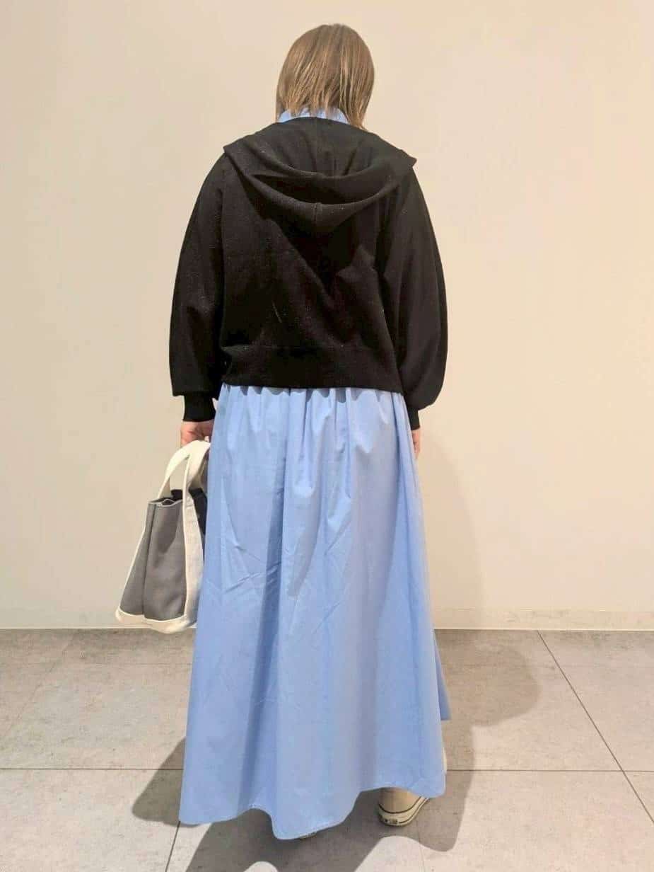 yosiさんの「OPAQUE.CLIP｜◆《5色展開》フィット＆フレアシャツワンピース【洗濯機洗い可】」を使ったコーディネート