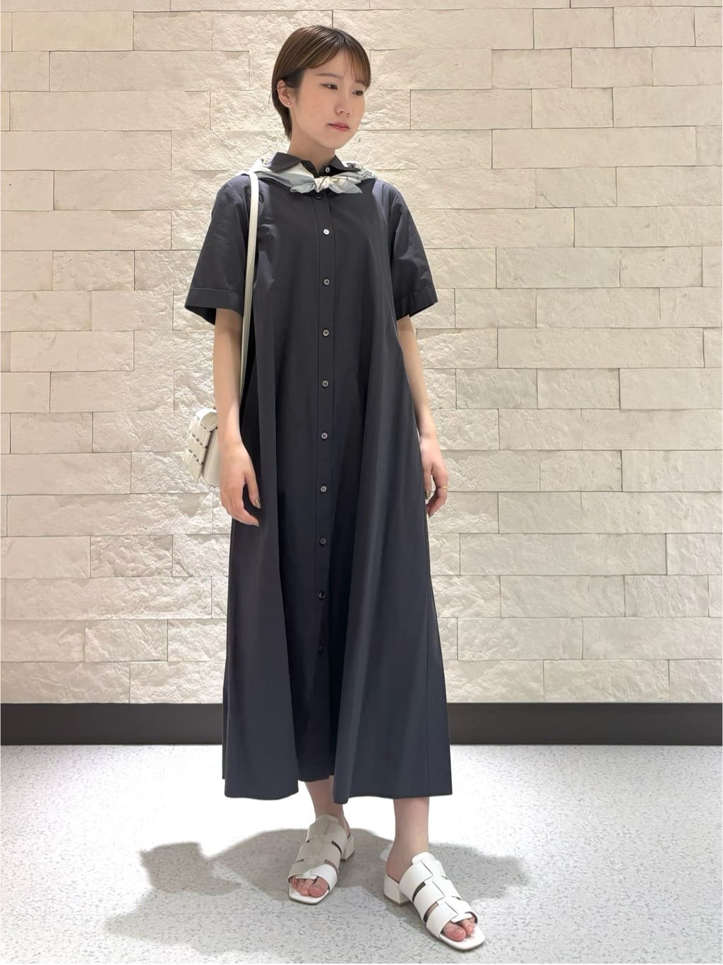 mioさんの「UNTITLED｜◆【合皮】グルカ風デザインミュールサンダル」を使ったコーディネート