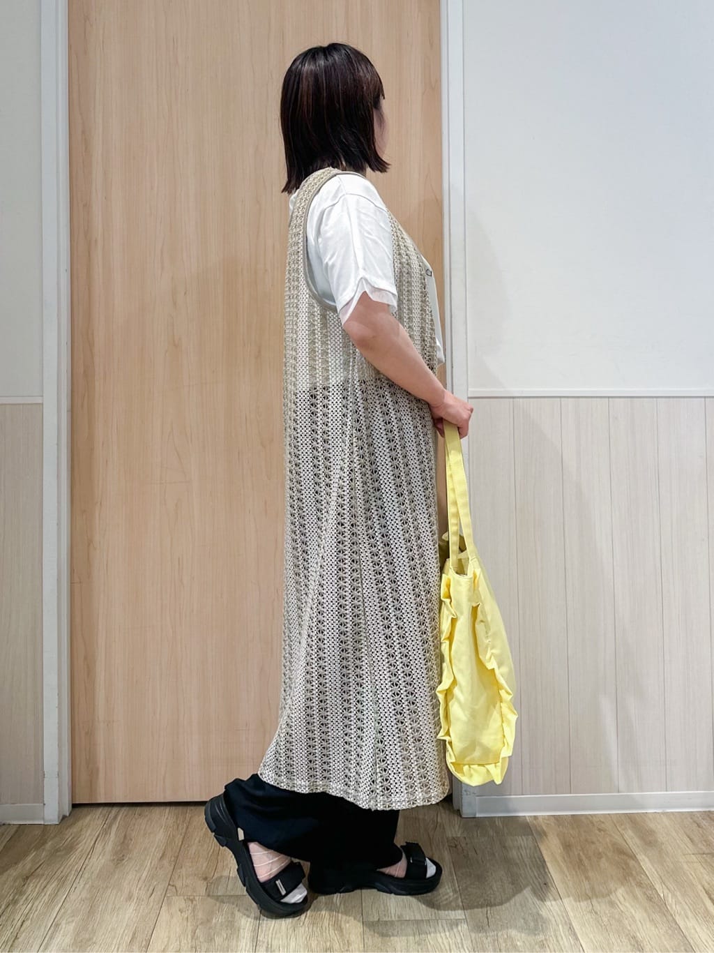 mimoさんの「SHOO･LA･RUE｜◆【洗える/ひんやり/UV/SS-3L】さらさらぷるんワイドパンツ」を使ったコーディネート