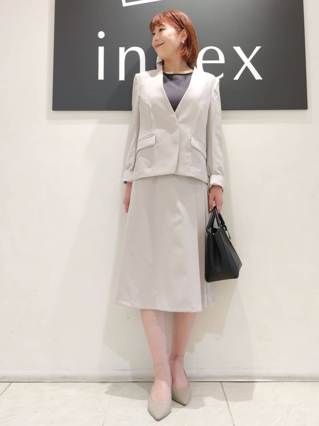n.さんの「index｜◆ストレッチノーカラージャケット／セットアップ対応可【洗える／イージーアイロン／抗ピル】」を使ったコーディネート