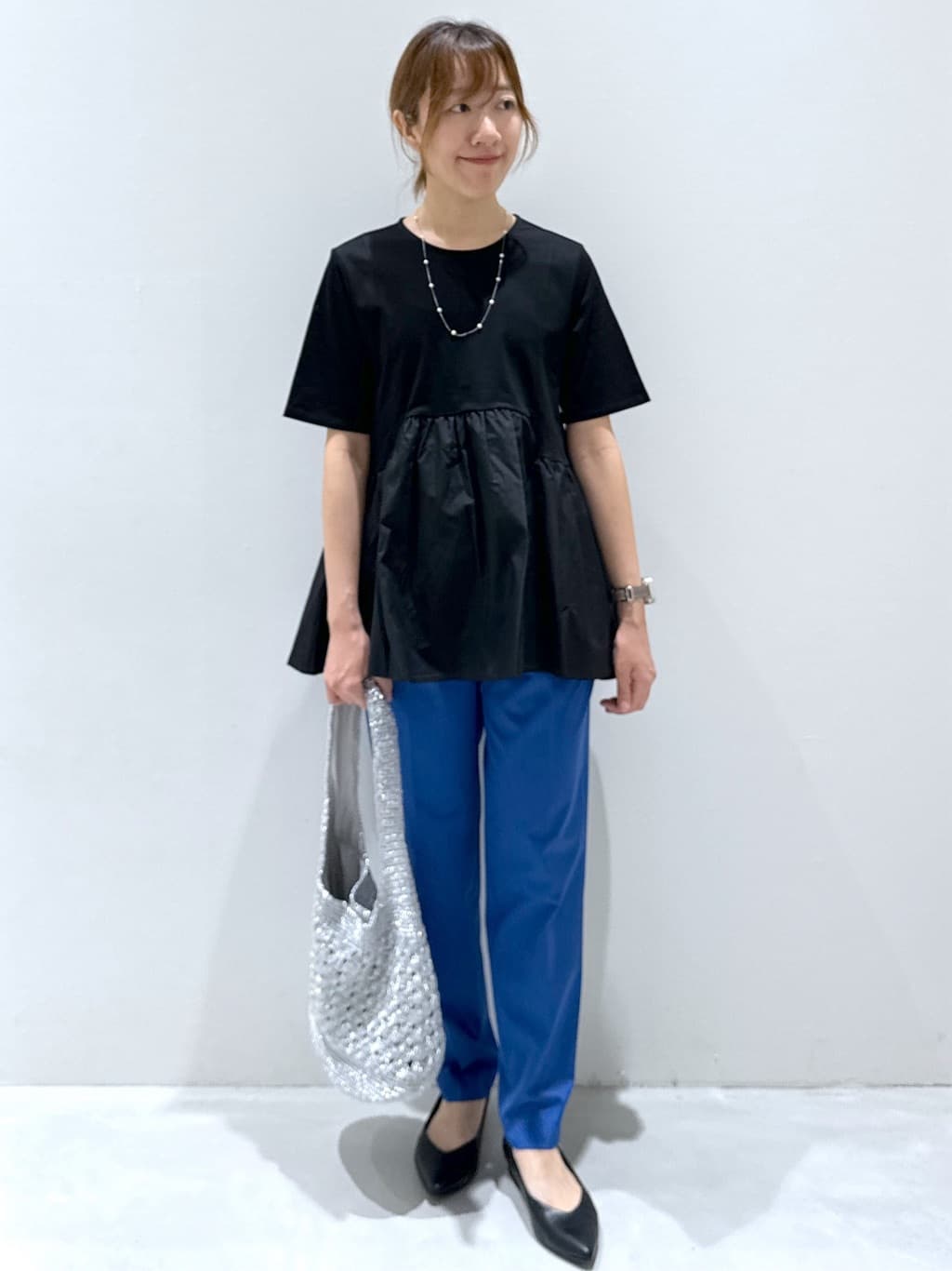 yukaさんの「OPAQUE.CLIP｜◆ペプラムドッキングカットソー【洗濯機洗い可】」を使ったコーディネート