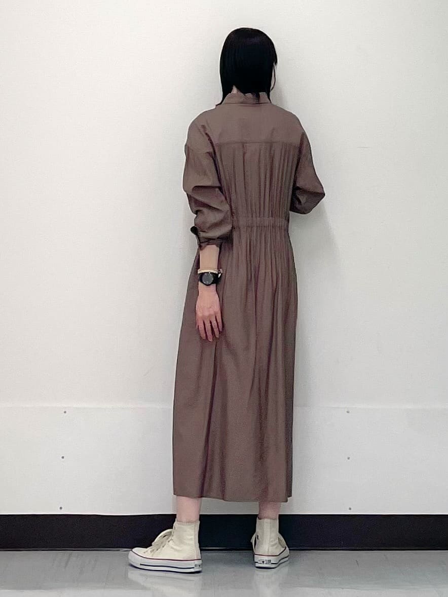 ikueさんの「INDIVI｜◆【洗える／2WAY】ワッシャー素材シャツ羽織りワンピース」を使ったコーディネート