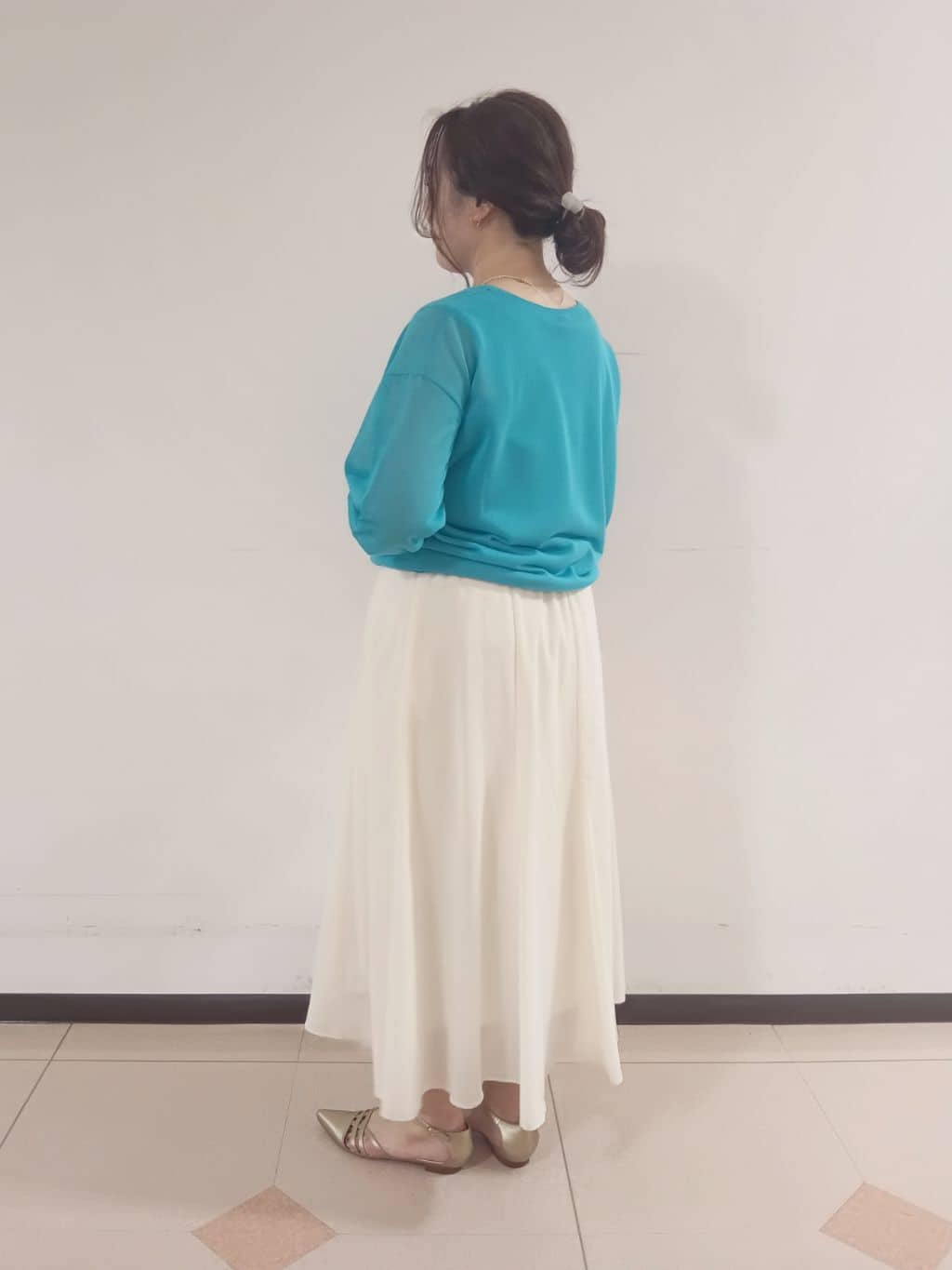 kaoさんの「INDIVI｜◆【洗える／シアーラメ】レイヤード風ニット」を使ったコーディネート