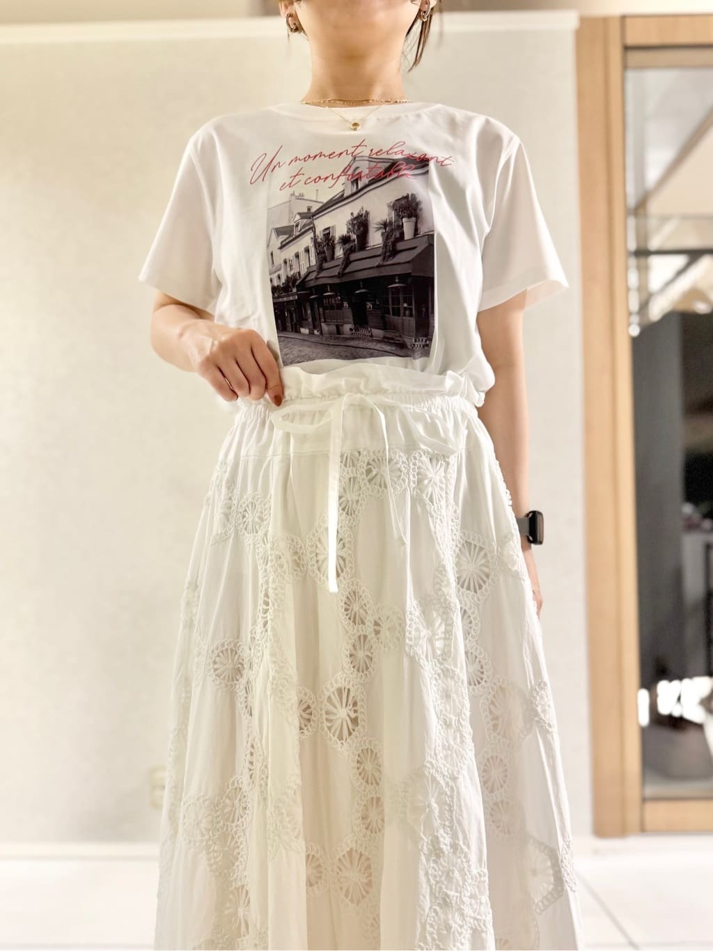 sayuさんの「UNTITLED｜◆【トレンド/洗える/軽い】シアーブルゾン」を使ったコーディネート