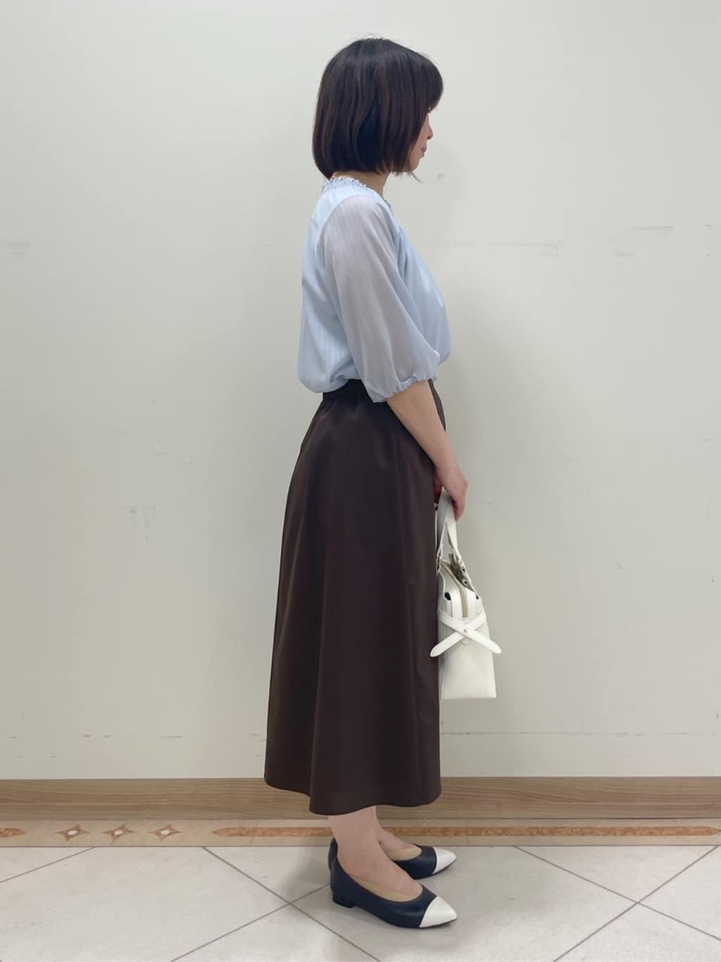 hanaさんの「Reflect｜◆【洗える】シャーリングデザインブラウス」を使ったコーディネート