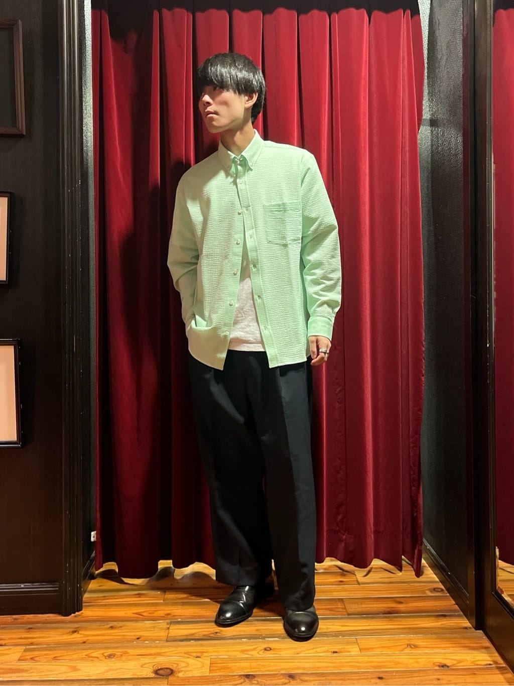 うっちーさんの「TAKEO KIKUCHI｜【抗菌防臭/シーズンレス】シアサッカー ジャージシャツ」を使ったコーディネート
