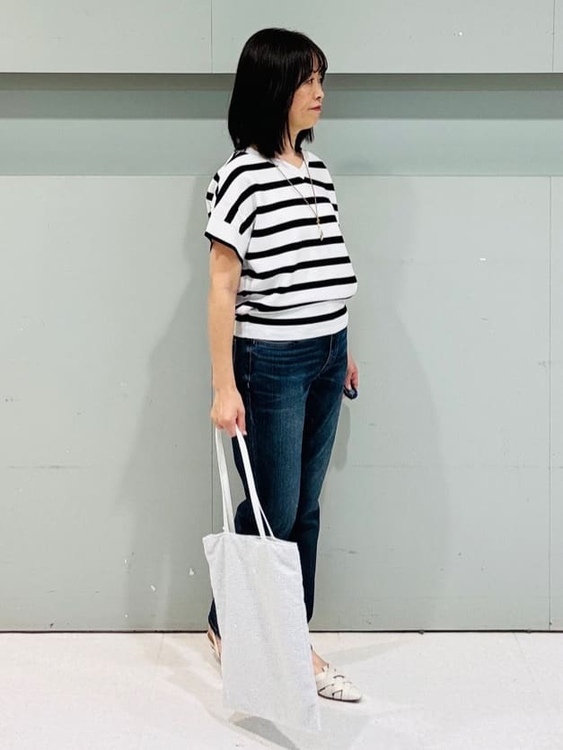 makiさんの「UNTITLED｜【Healthy DENIM&times;UNTITLED】別注 R Mrytle（リマートル）テーパードデニム」を使ったコーディネート
