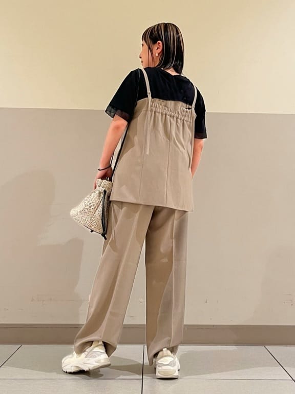 MOさんの「THE SHOP TK｜◆麻調キャミビスチェ【洗濯機OK】」を使ったコーディネート