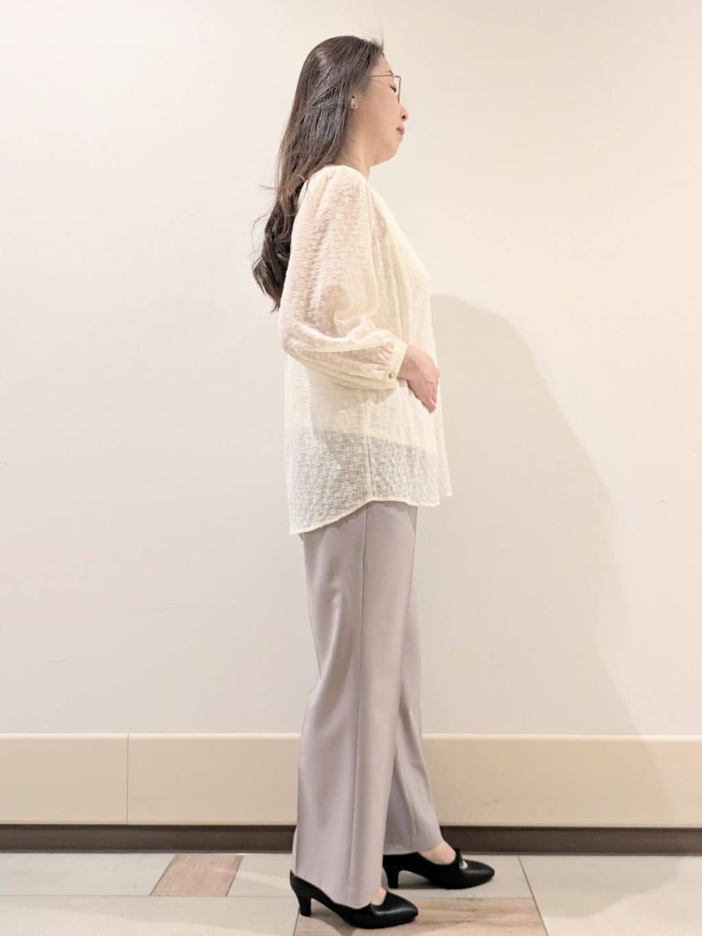 imamiさんの「Reflect｜◆【手洗い可】ロングシルエットブラウス」を使ったコーディネート