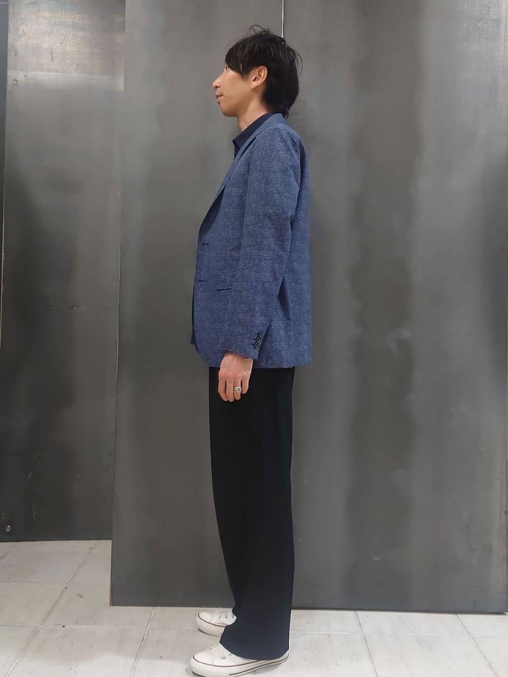 kawamuさんの「TAKEO KIKUCHI｜【抗菌防臭】COOL DOTS（R）ドビープリント ジャケット」を使ったコーディネート