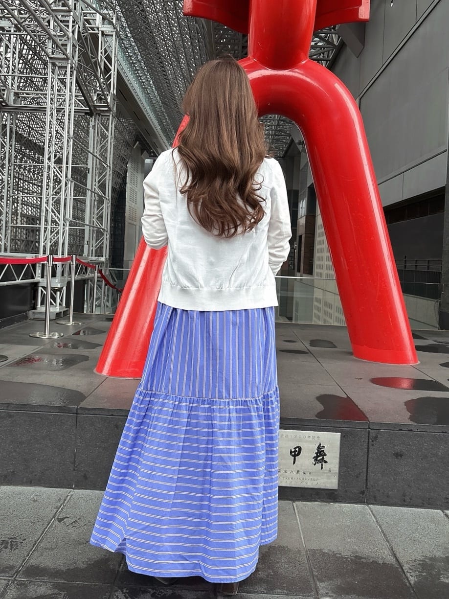 R.Kさんの「UNTITLED｜◆【洗える/夏ワンピ】ストライプワンピース」を使ったコーディネート