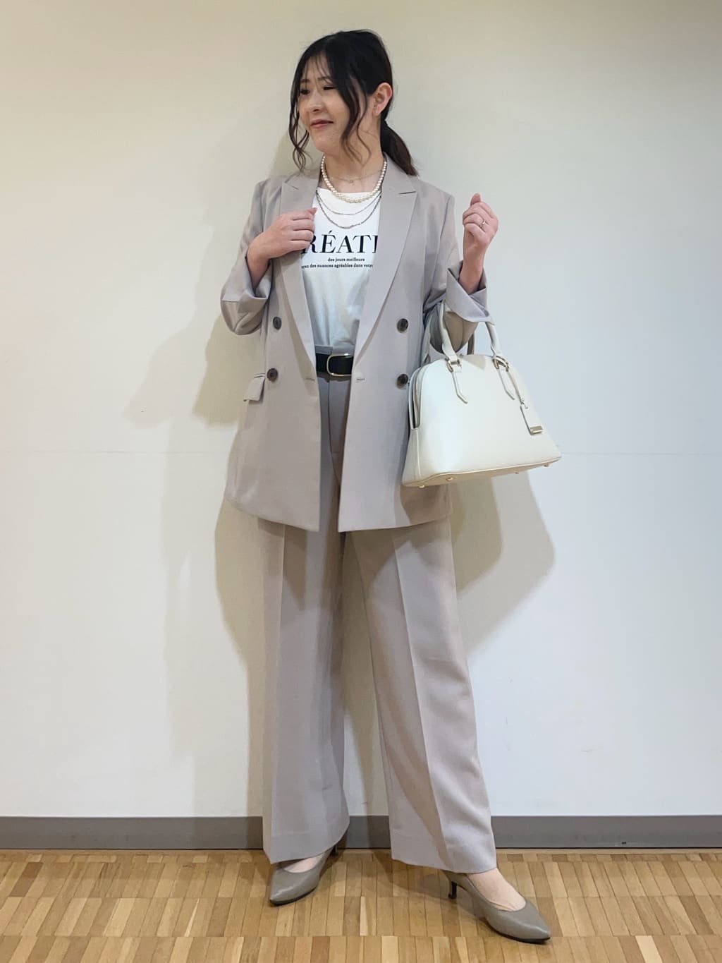 フナキさんの「UNTITLED｜◆【接触冷感/UV/セットアップ可能】ライトウェイト ワイドパンツ」を使ったコーディネート