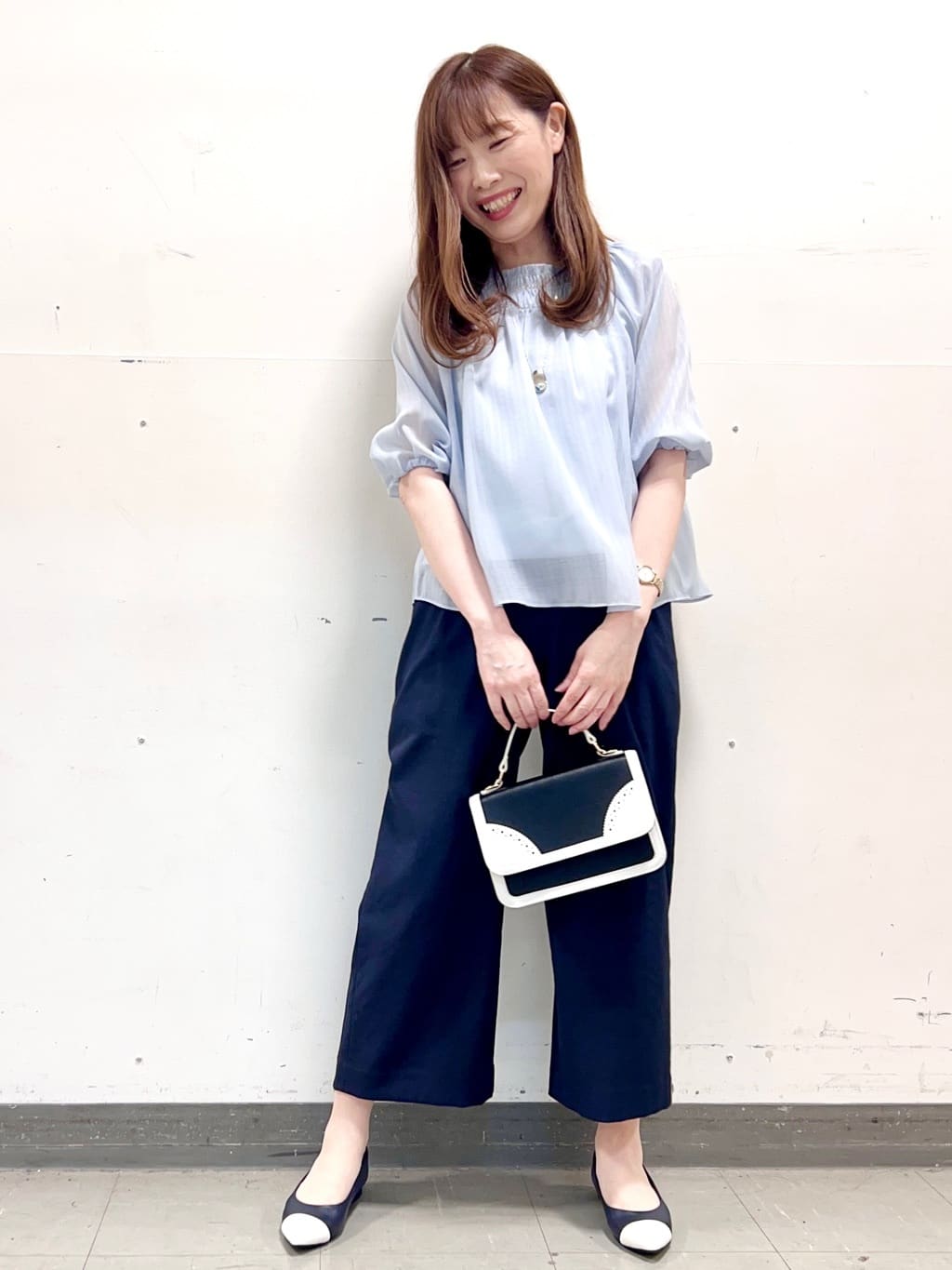 yuさんの「Reflect｜◆【E‐QUALITY／手洗い可】ワイドクロップドパンツ」を使ったコーディネート