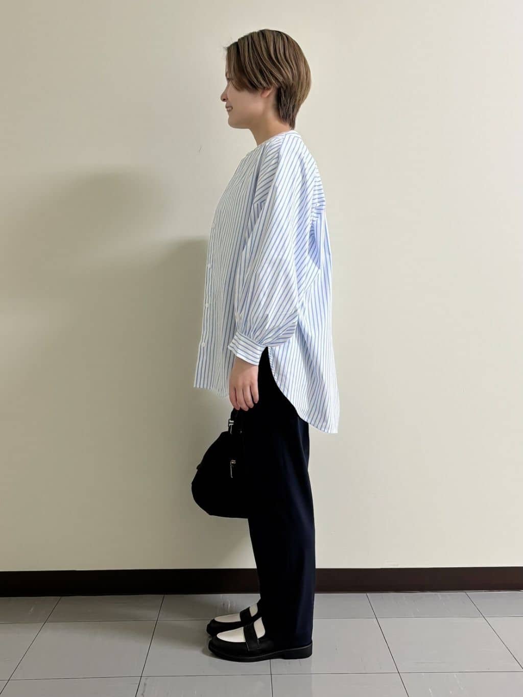MATSUさんの「Reflect｜◆【夏SALE／E‐QUALITY／手洗い可】ストライプシャツ」を使ったコーディネート