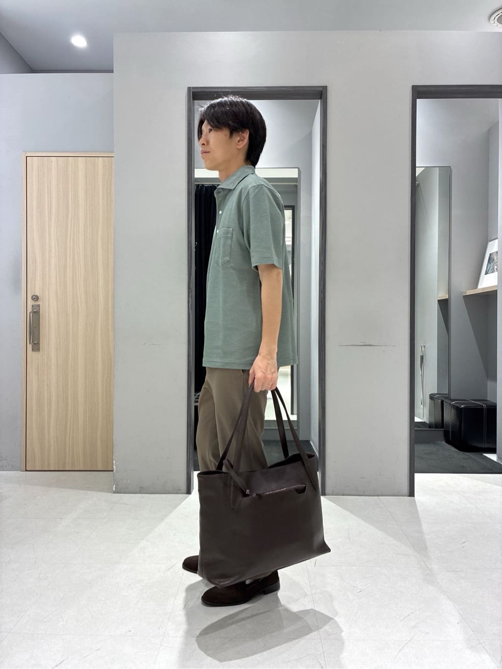 わいずみさんの「TAKEO KIKUCHI｜【抗菌防臭／9色5サイズ展開】ハニカムメランジ ポロシャツ」を使ったコーディネート