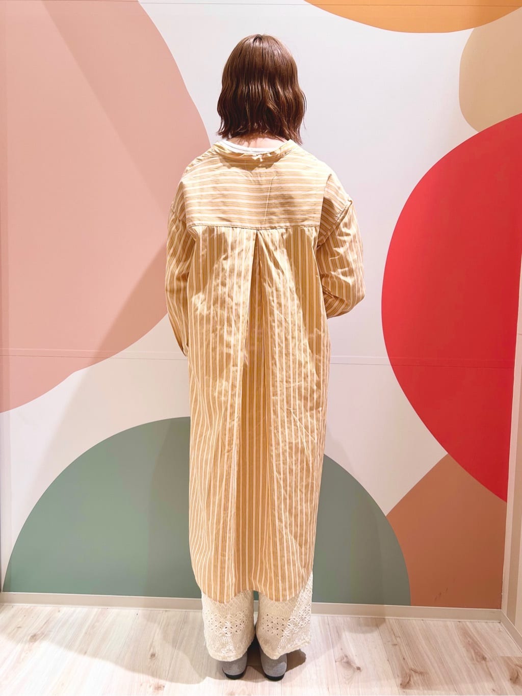末っ子さんの「SHOO･LA･RUE｜◆【洗える/S-LL】ストライプAラインワンピース」を使ったコーディネート