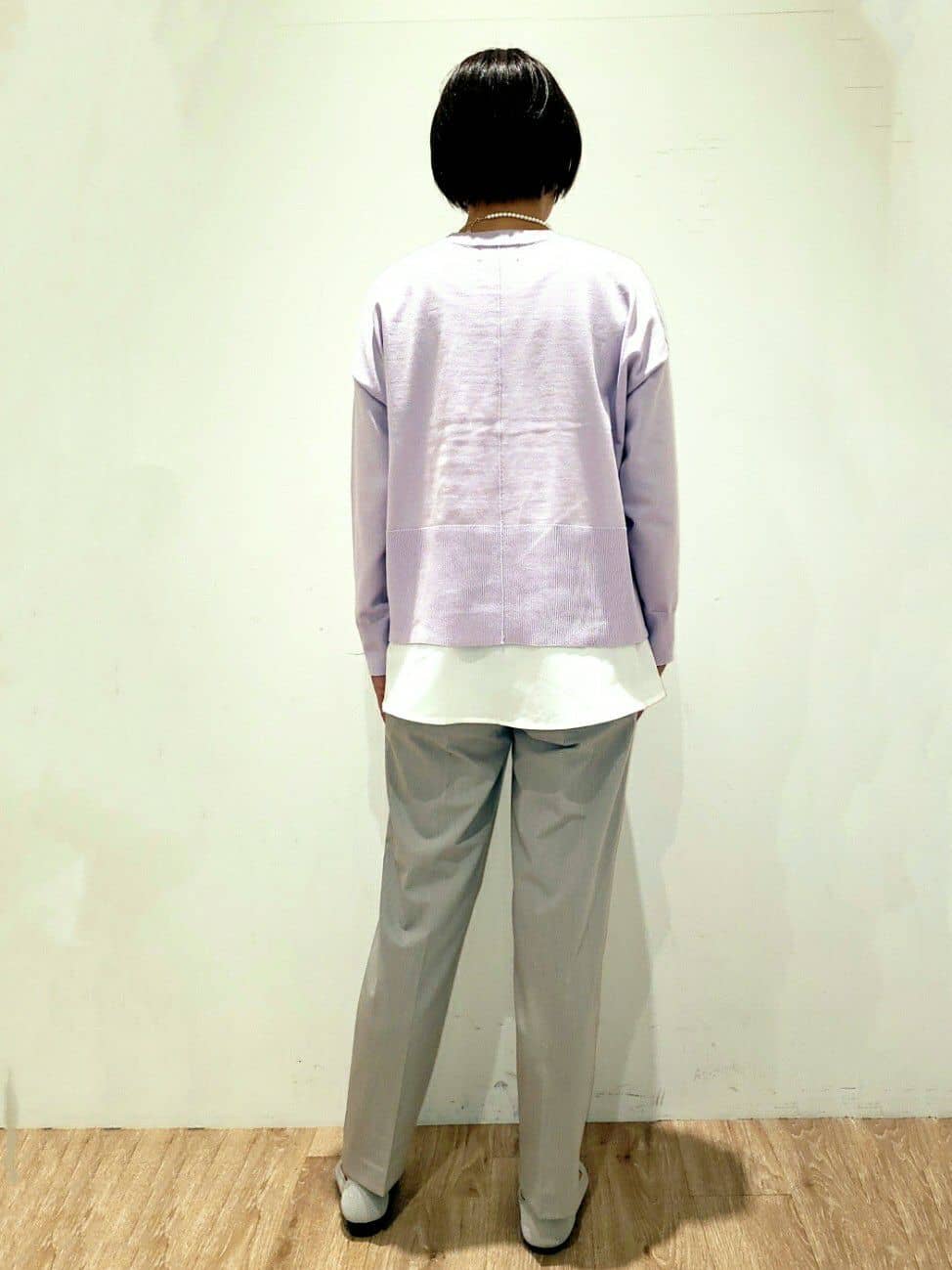 SHIMAKOさんの「OPAQUE.CLIP｜◆【軽量／洗える】ポインテッドトゥニットパンプス」を使ったコーディネート