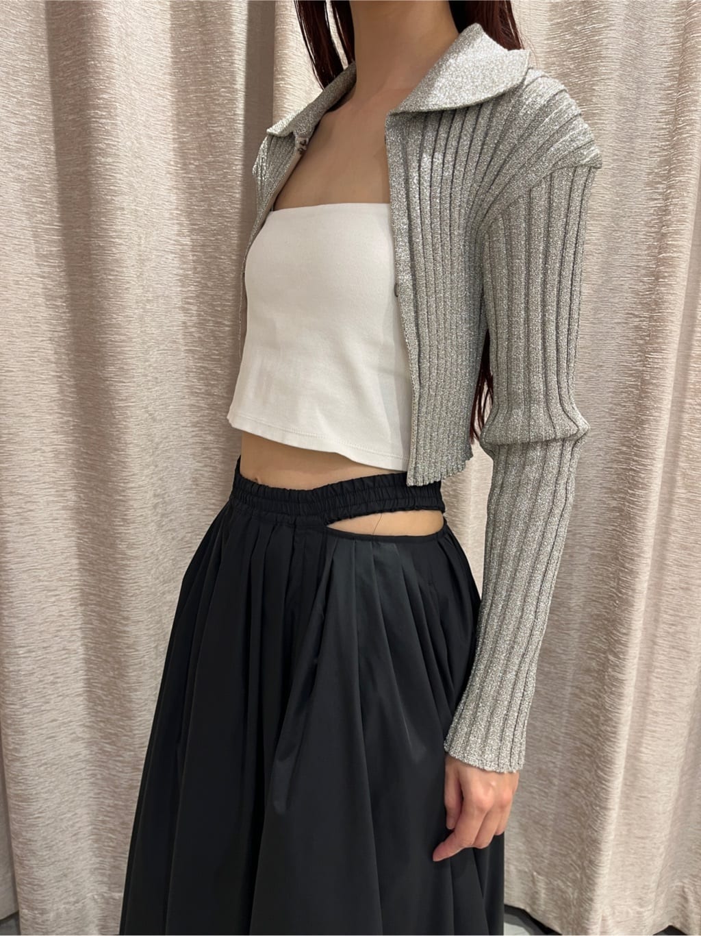 Rielさんの「CODE A｜side slit volume skirt」を使ったコーディネート