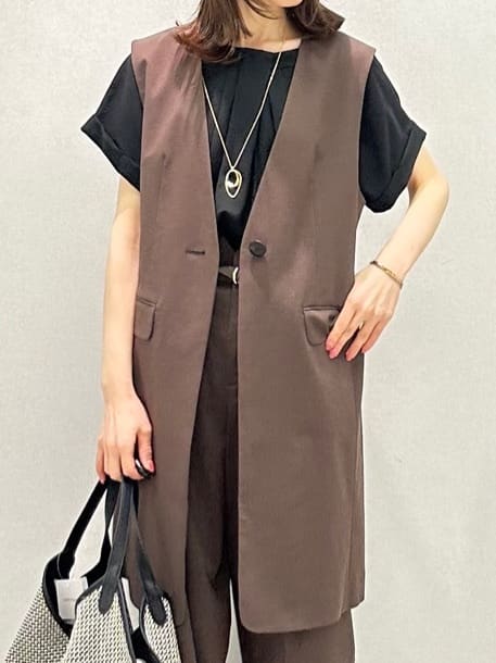 Miwaさんの「UNTITLED｜ライトダブルリングネックレス」を使ったコーディネート
