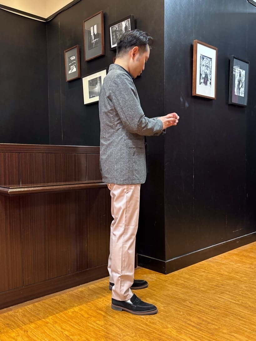 KEIさんの「TAKEO KIKUCHI｜【抗菌防臭】COOL DOTS（R）ドビープリント ジャケット」を使ったコーディネート