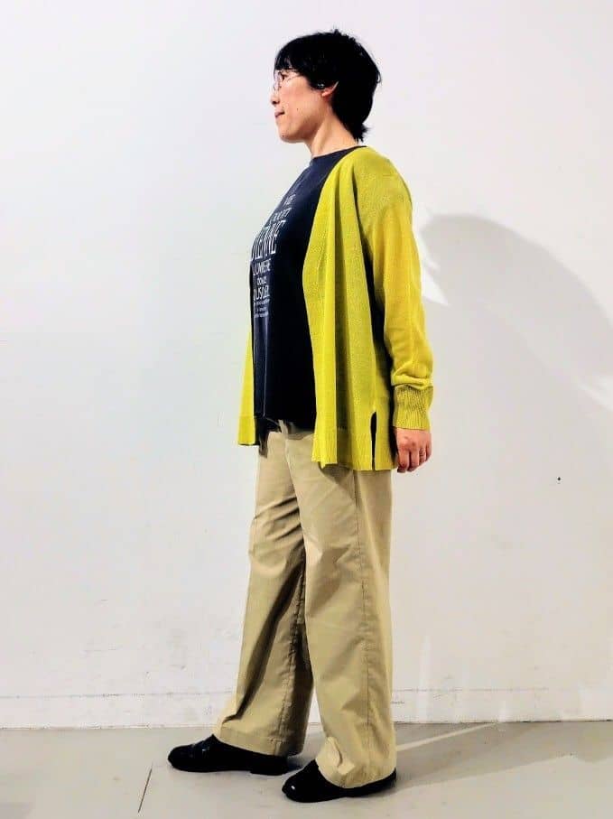 kodamaさんの「THE SHOP TK｜◆シアーカーディガン【洗濯機OK】」を使ったコーディネート