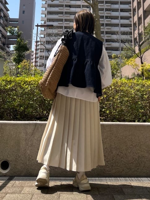 MOさんの「THE SHOP TK｜◆パナマメッシュスカート」を使ったコーディネート