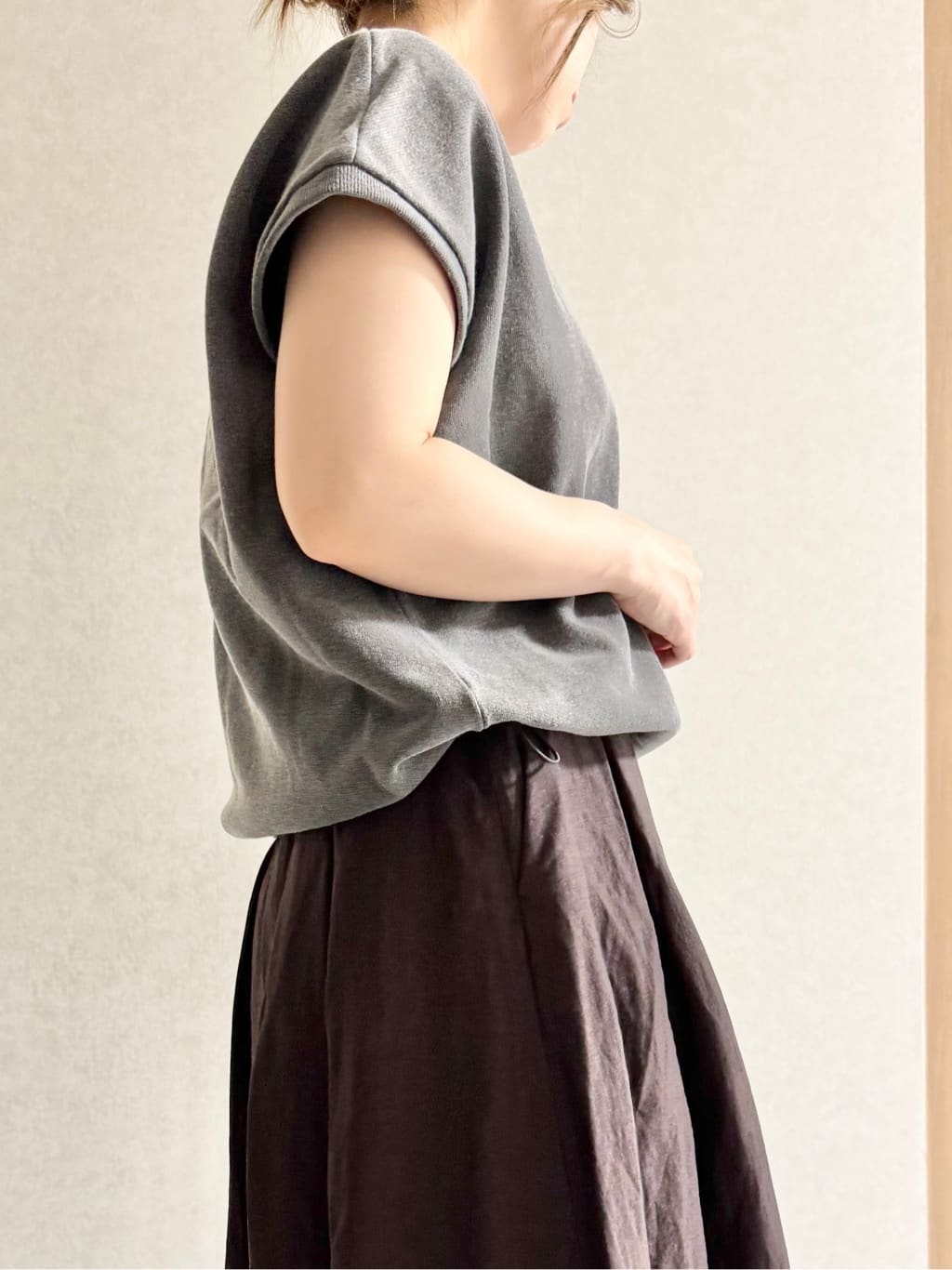 sayuさんの「UNTITLED｜◆【手洗い可】ヴィンテージライク スウェットトップス」を使ったコーディネート