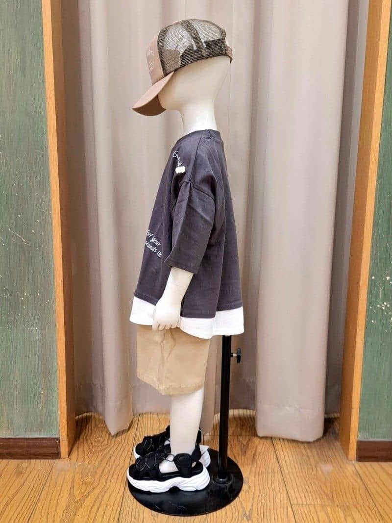 haruさんの「SHOO･LA･RUE｜◆【100-150cm】アソートプリント裾レイヤード五分袖Tシャツ」を使ったコーディネート