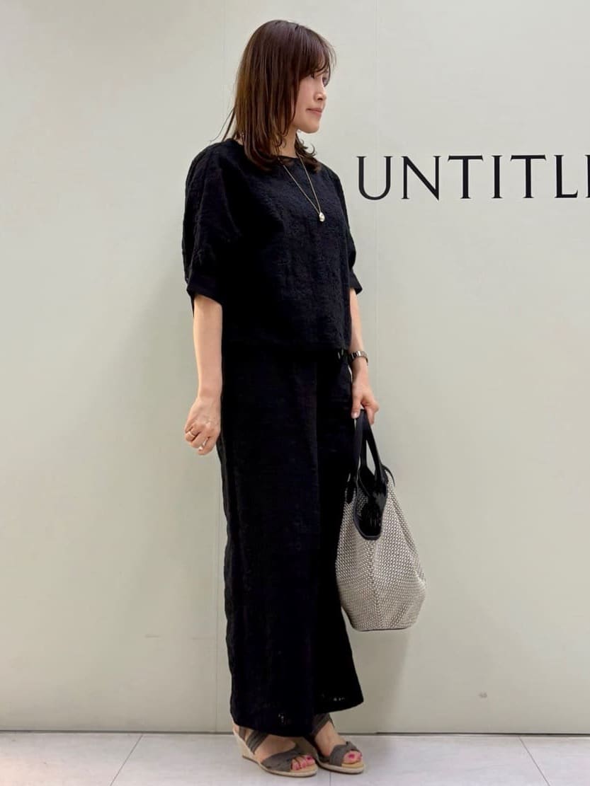 Sakaiさんの「UNTITLED｜◆【トレンド/七分袖】タイプライター ノーカラージャケット」を使ったコーディネート