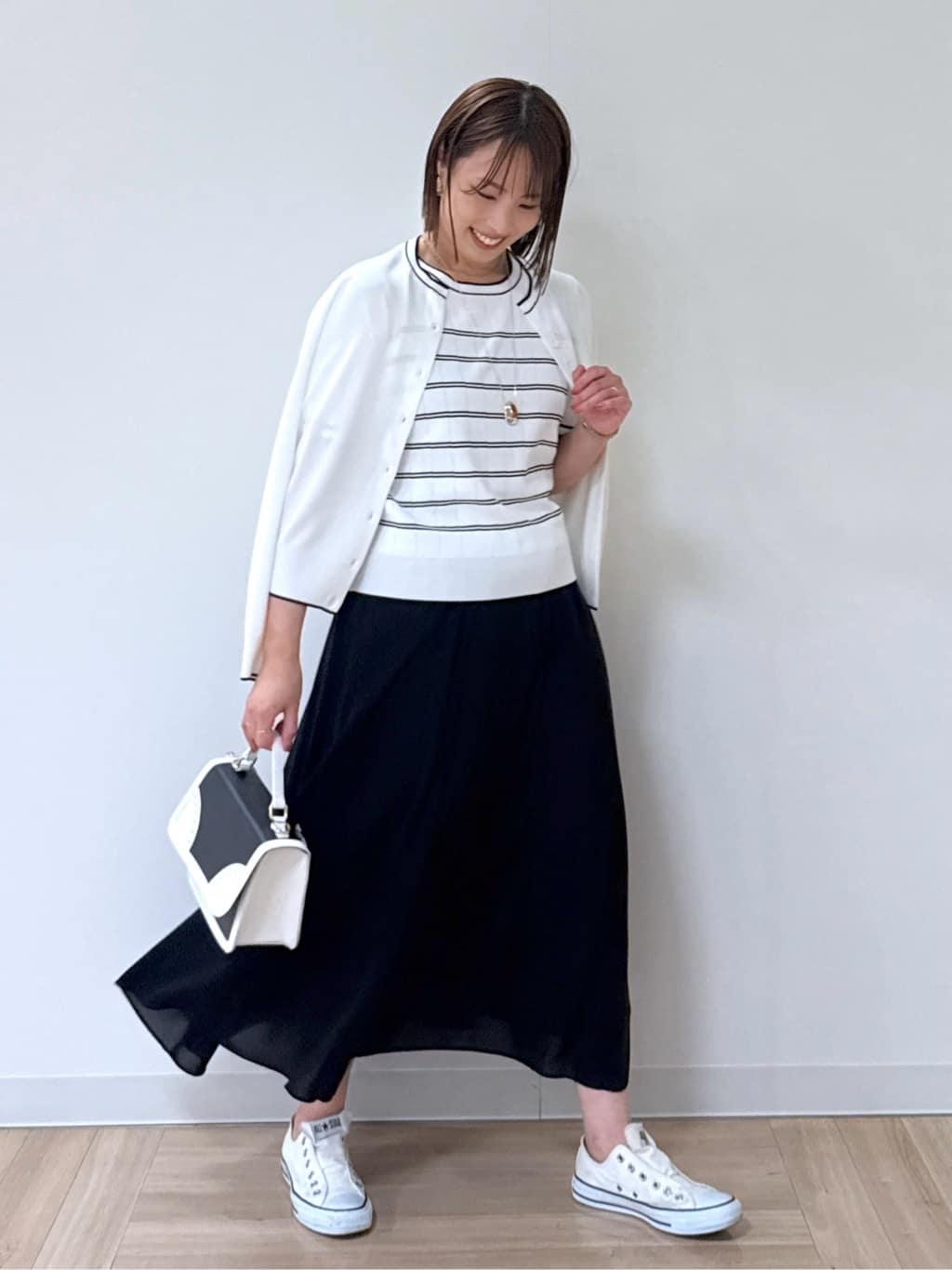 amiさんの「Reflect｜◆【手洗い可／アンサンブル可】五分袖ニット」を使ったコーディネート