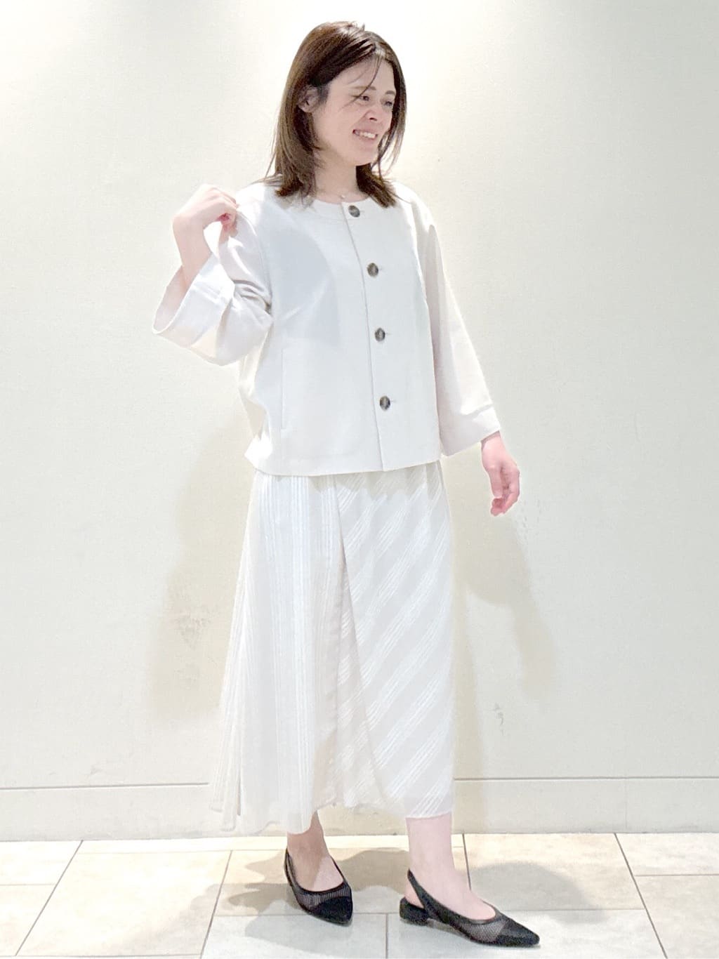 S&auml;K&iuml;さんの「Reflect｜◆【UVカット／接触冷感／洗える／セットアップ可】クルーネックジャケット」を使ったコーディネート