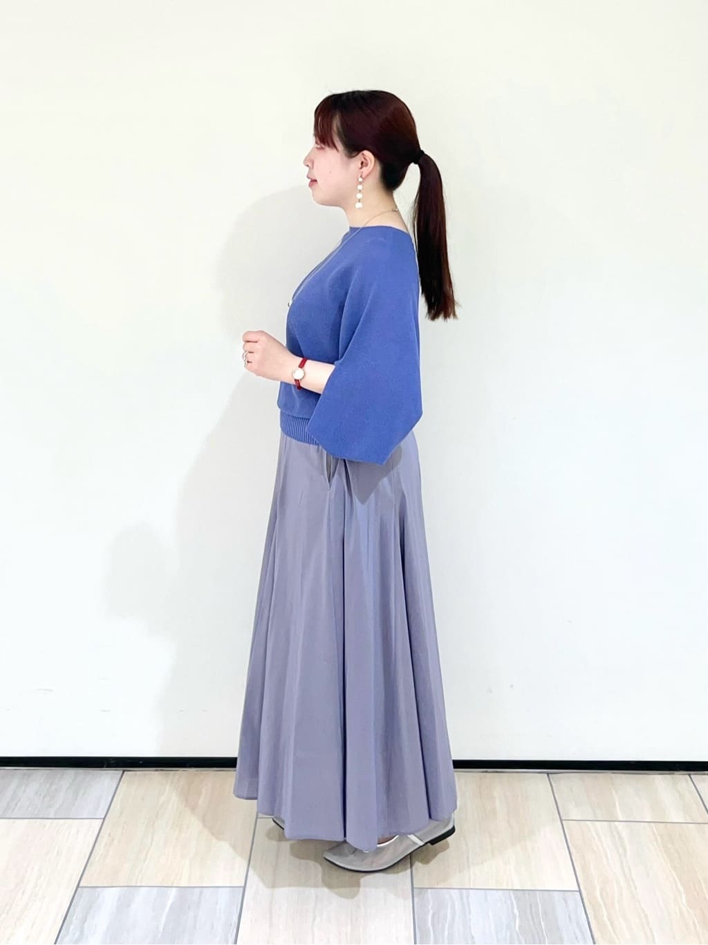 Mitsukiさんの「UNTITLED｜◆【体型カバー/清涼感】ドルマンスリーブ プルオーバーニット」を使ったコーディネート