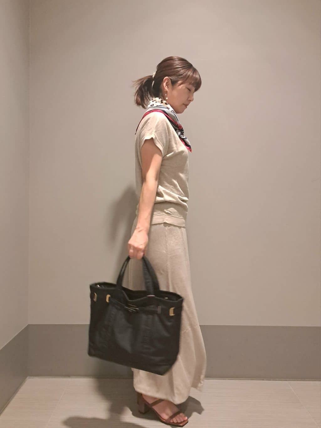 Takahashiさんの「DRESSTERIOR｜レオパードシルクスカーフ」を使ったコーディネート
