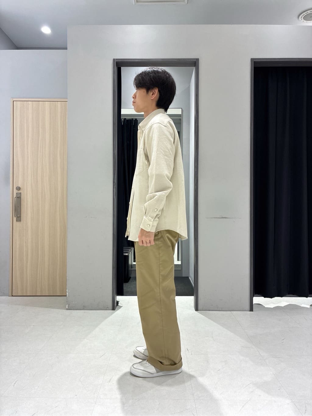 わいずみさんの「TAKEO KIKUCHI｜【キーリング付き】メランジ　大人ショルダーバッグ」を使ったコーディネート