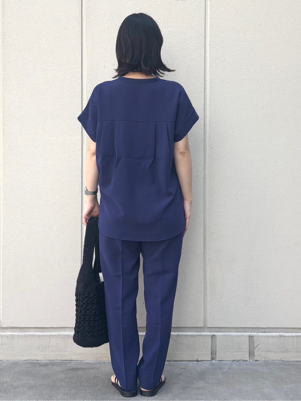 mhさんの「OPAQUE.CLIP｜《7色展開／SS-LLサイズ》ストレッチスキッパーブラウス／セットアップ対応【洗濯機洗い可／防シワ】」を使ったコーディネート