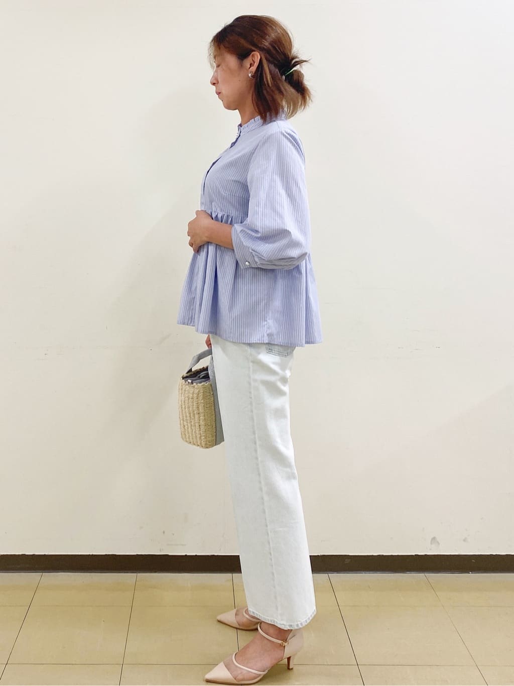 miさんの「index｜《丈が選べる》ストレートデニムパンツ【洗濯機洗い可】」を使ったコーディネート