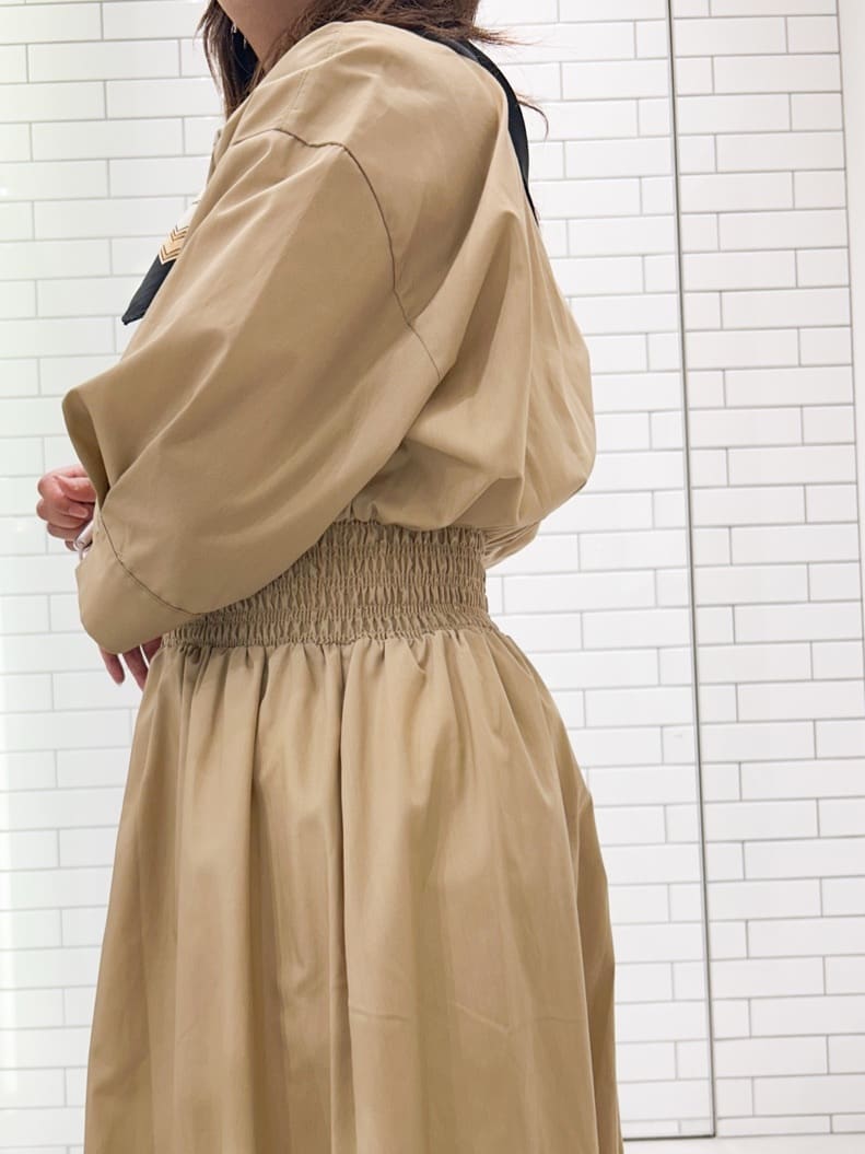 chicchi♪さんの「OPAQUE.CLIP｜◆《5色展開》フィット＆フレアシャツワンピース【洗濯機洗い可】」を使ったコーディネート