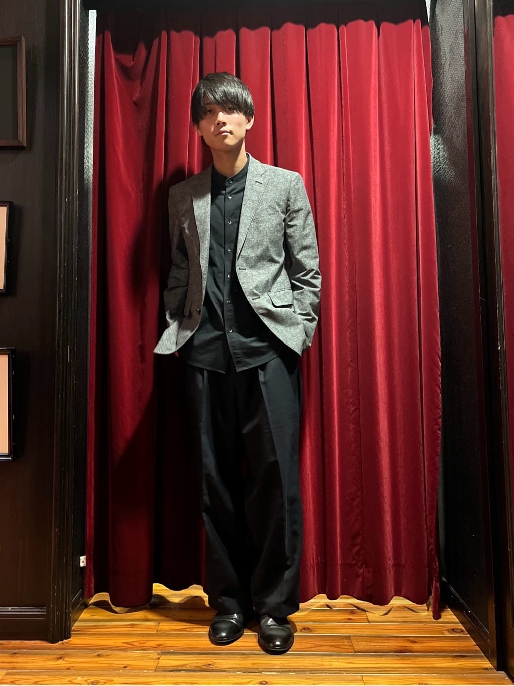 うっちーさんの「TAKEO KIKUCHI｜【抗菌防臭】COOL DOTS（R）ドビープリント ジャケット」を使ったコーディネート