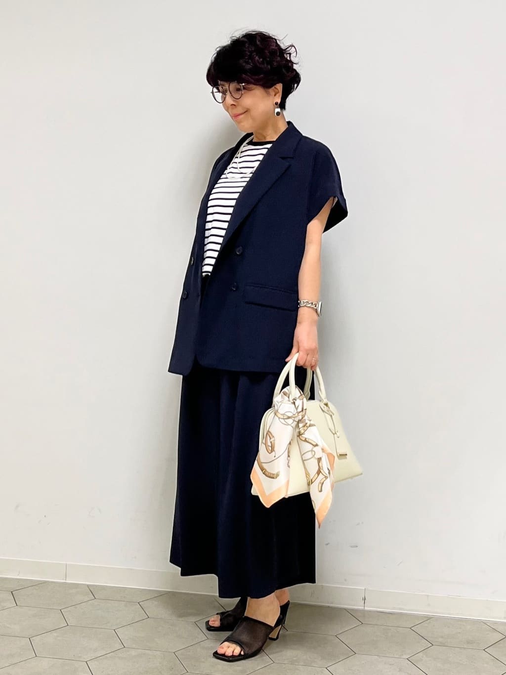 ushijimaさんの「UNTITLED｜◆【11色展開/コットン100/アンサンブル可能】 プルオーバーニット」を使ったコーディネート